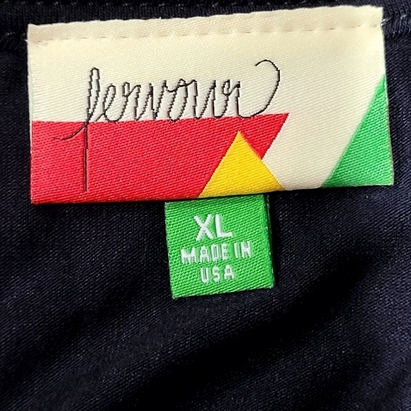 Fervour XL Mixed Media Rayon Blend Flared Floral Bell Shape Midi Dress USA Made - Picture 7 of 7